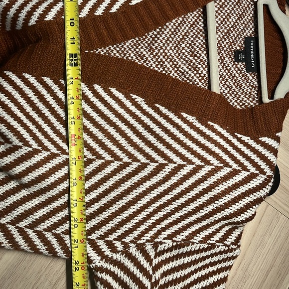Fortune & Ivy Knit Cardigans Size Medium Rust/off white color - Picture 7 of 7